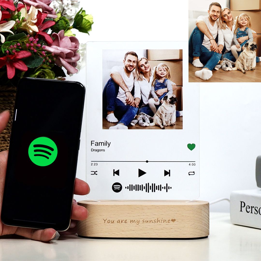 Personalisierte Foto Spotify Music Lamp Album Cover Nachtlicht